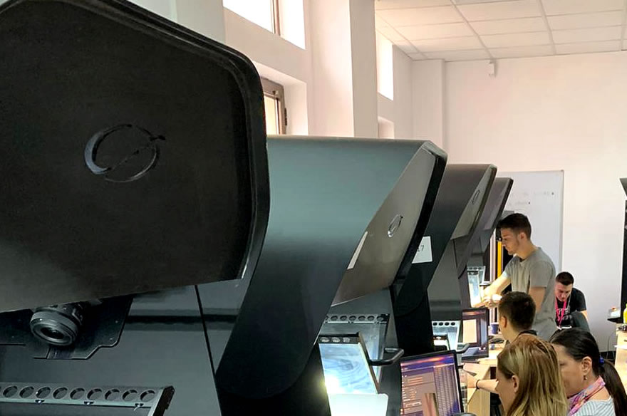 Qidenus book scanners used by operators at the Romanian digitization centre to scan Ministry of Internal Affairs documents